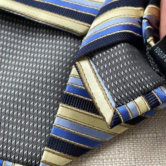 Alexander Julian Colours Men Tie Multi color Striped Necktie Classic Tie - Picture 10 of 10